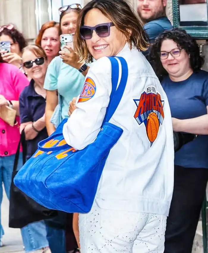 buy now Mariska Hargitay Knicks Parade 2026 White Jacket