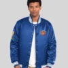 buy now New York Knicks Starter 2026 NBA Finals Champions Satin Varsity Jacket