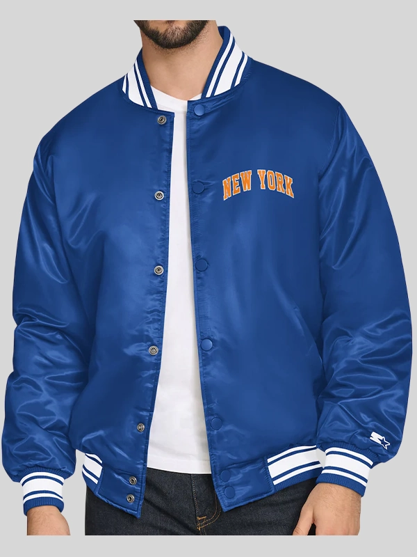 buy now New York Knicks Starter Basketball Logo Varsity Jacket