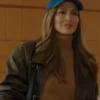 buy now Office Romance 2026 Jackie Cruz Brown Leather Jacket