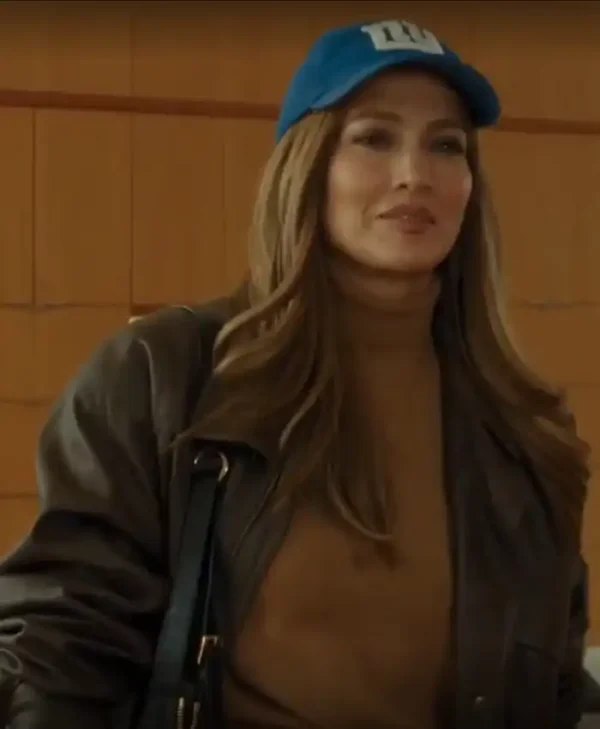 buy now Office Romance 2026 Jackie Cruz Brown Leather Jacket