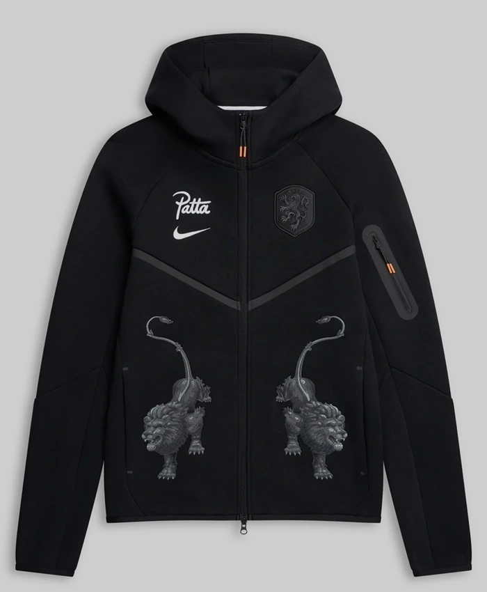buy now Patta x Nike Netherlands Tech Fleece Black Hoodie