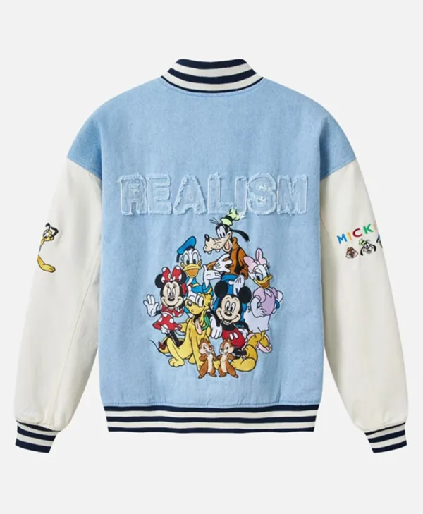 buy now Realism x Disney Character Denim Varsity Jacket