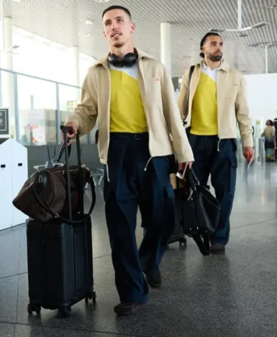 buy now Spain Football Team 2026 World Cup Beige Jacket