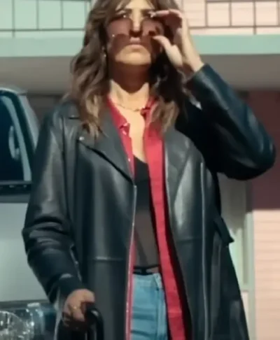 buy now Sunny Nights 2026 D’Arcy Carden Leather Coat