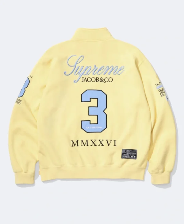 buy now Supreme La Martina Yellow Zip-Up Sweatshirt