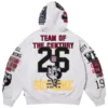 buy now Supreme Warriors Grey Zip-Up Hooded Sweatshirt