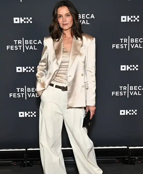 buy now Tribeca Festival 2026 Katie Holmes Beige Blazer