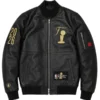 order FISLL x ESPN NBA Finals Black Leather Jacket