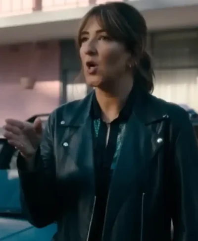 order Sunny Nights 2026 D’Arcy Carden Leather Jacket