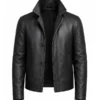 order now James Bond 007 First Light Black Leather Jacket