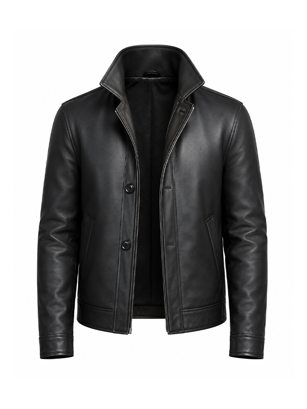 order now James Bond 007 First Light Black Leather Jacket