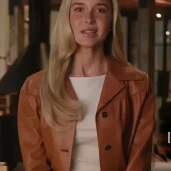 order now Scream 7 Isabel May Brown Leather Jacket