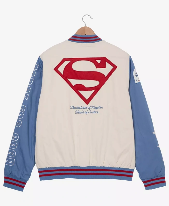 order now Superman Varsity Jacket