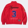 order now Supreme La Martina Red Zip-Up Sweatshirt