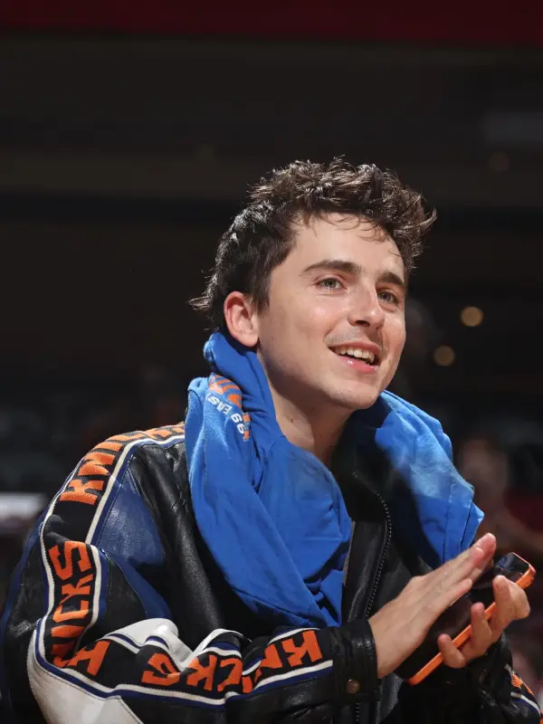 order now Timothee Chalamet Knicks Leather Jacket
