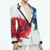 order now Women Floral Boyfriend Blazer Oversized Printed Jacket