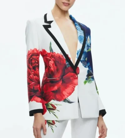order now Women Floral Boyfriend Blazer Oversized Printed Jacket