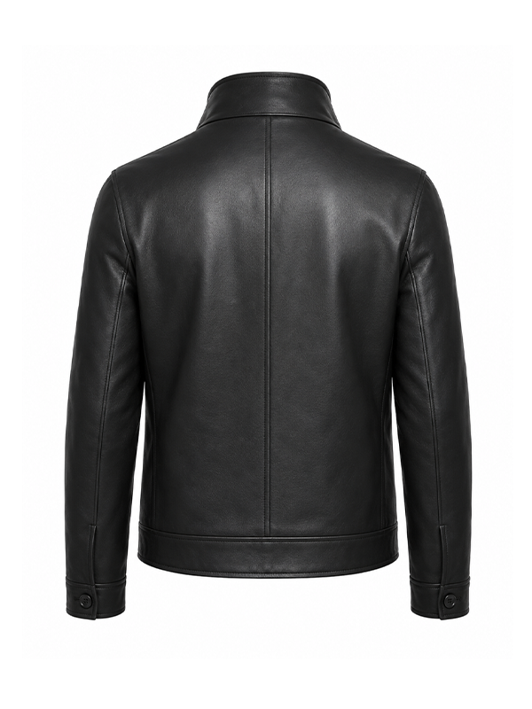 shop James Bond 007 First Light Black Leather Jacket