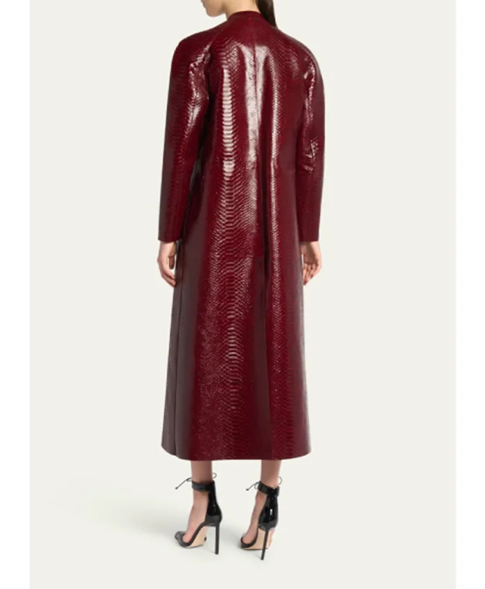 shop The Today Show 2026 Jennifer Lopez Leather Snake Embossed Coat