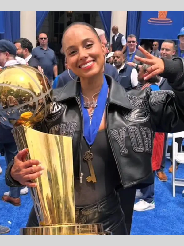 shop now Alicia Keys Knicks Victory Parade 2026 Concert Jacket