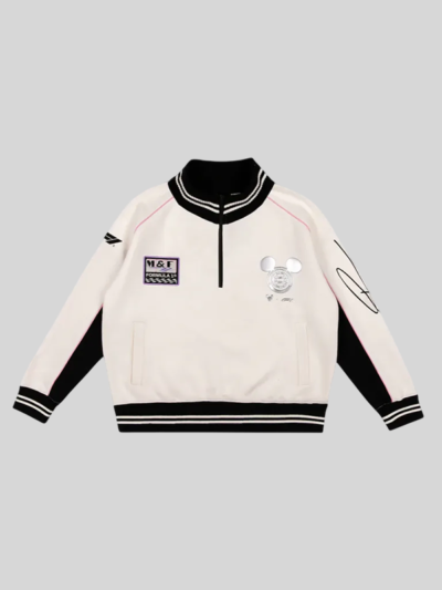 shop now Formula 1 X Disney 1-4 Zip Ivory Sweatshirt