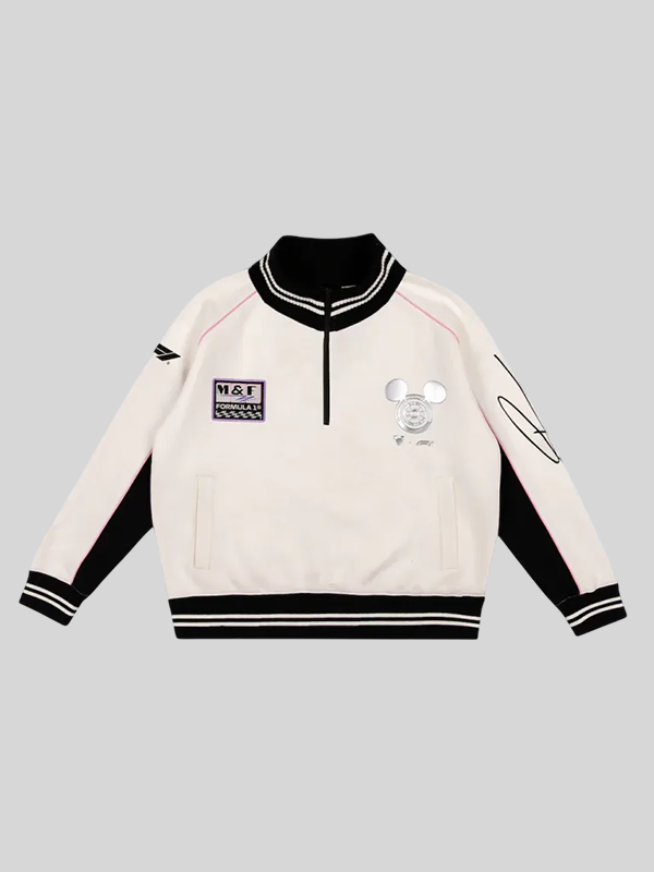 shop now Formula 1 X Disney 1-4 Zip Ivory Sweatshirt
