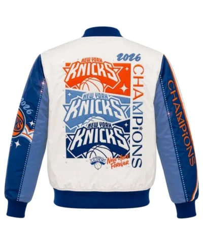 shop now Girls Youth NY Knicks JH Design Cream 2026 Champions Jacket