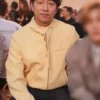 shop now Gong Yoo Louis Vuitton SS27 Yellow Leather Jacket for sale