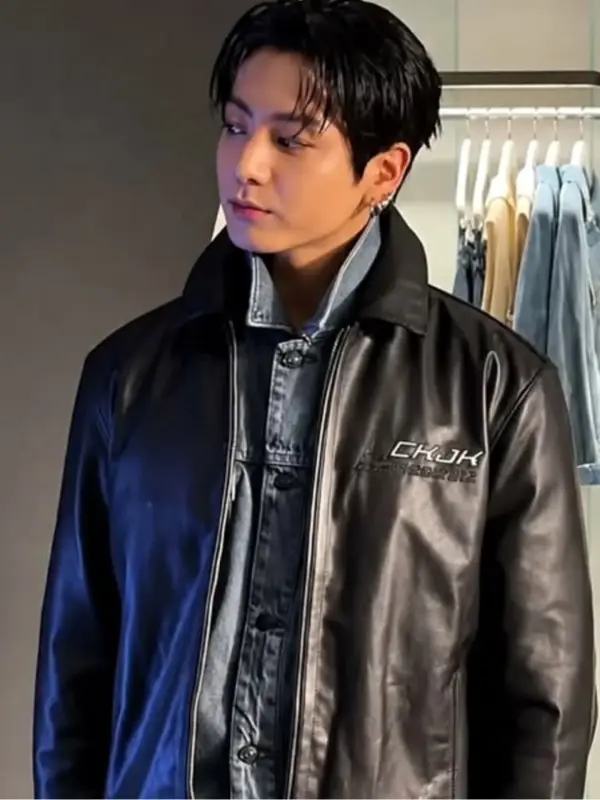 shop now Jungkook CK JK Leather Jacket
