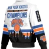 shop now NY Knicks JH Design NBA Champions White Leather Jacket