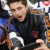 shop now Timothee Chalamet Knicks Leather Jacket