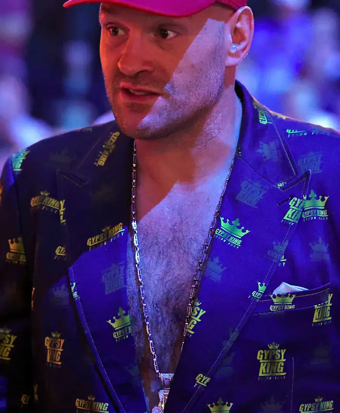 shop now Tyson Fury UFC Freedom 250 Yellow Crown Navy Suit