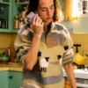 shop now Voicemails For Isabelle 2026 Zoey Deutch Sheep Fleece Sweatshirt