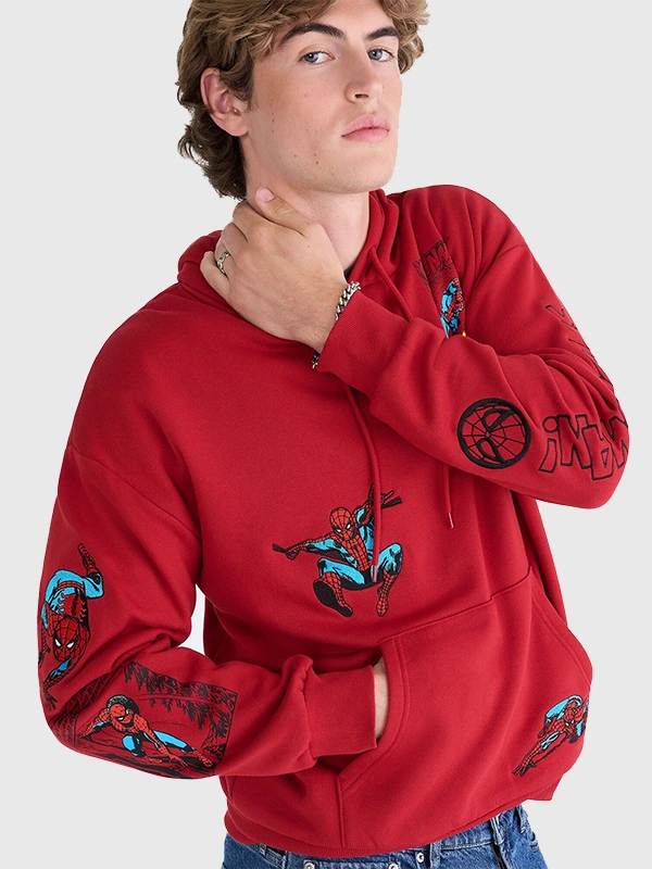 2026 Marvel Aéropostale Spider-Man Comic Boxy Hoodie