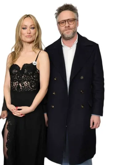2026 Seth Rogen Black Wool Coat