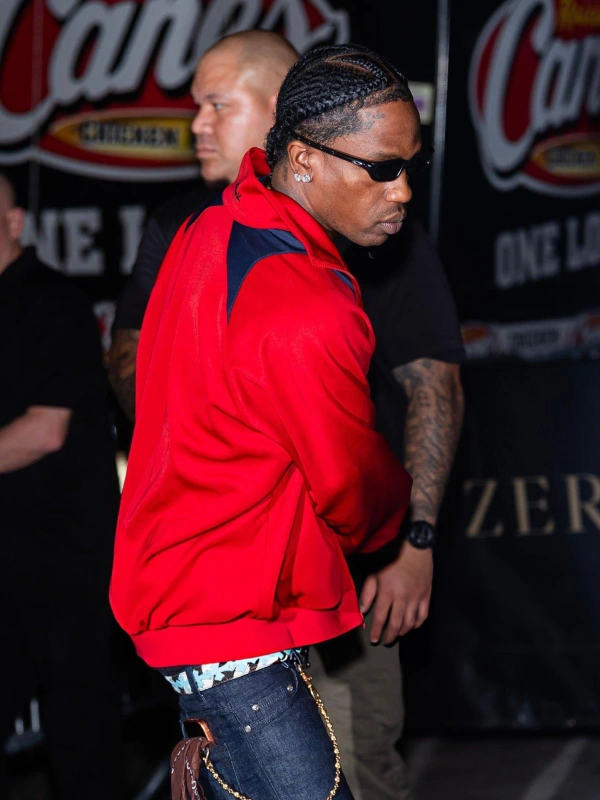 2026 Travis Scott England Red Anthem Jacket