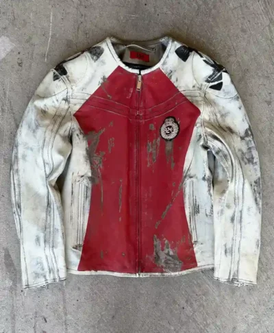 424 Leather Racing Jacket