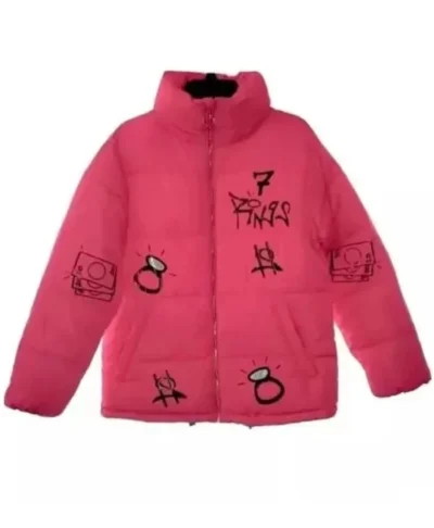 7 Rings Pink Puffer Jacket