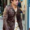 A Different Man Sebastian Stan Brown Leather Jacket