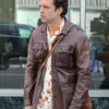 A Different Man Sebastian Stan Brown Leather Jacket