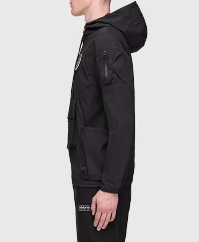 Adidas Aston Villa SPZL Black Smock Hooded Jacket