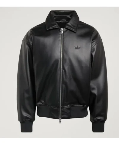 Adidas Essentials Leather Bomber Jacket