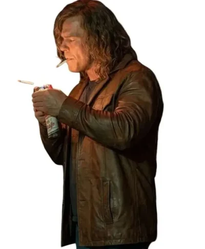 Alan Ritchson Brown Leather Jacket