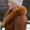 Amy Schumer Kinda Pregnant Shearling Coat