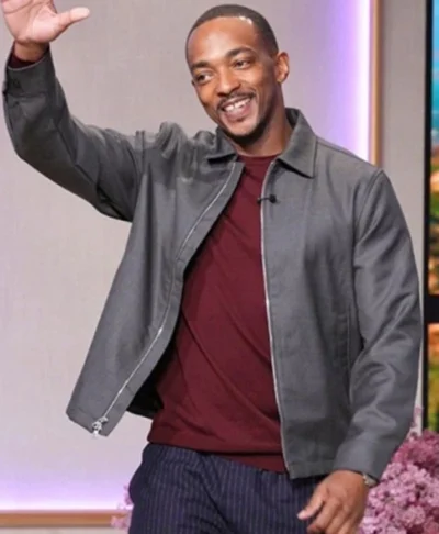 Anthony Mackie Grey Coat Jacket
