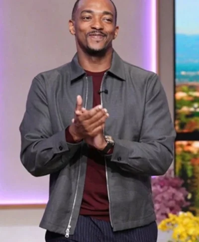Anthony Mackie Grey Coat Jacket