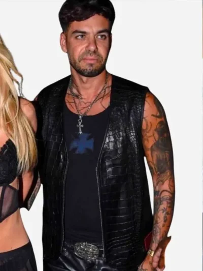 Anyma Paris Fashion Week 2026 Black Leather Vest