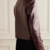 Arma Women's Burgundy Leather Jacket