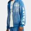 Avirex Distress Icon Patch Washed Full-Zip Hoodie